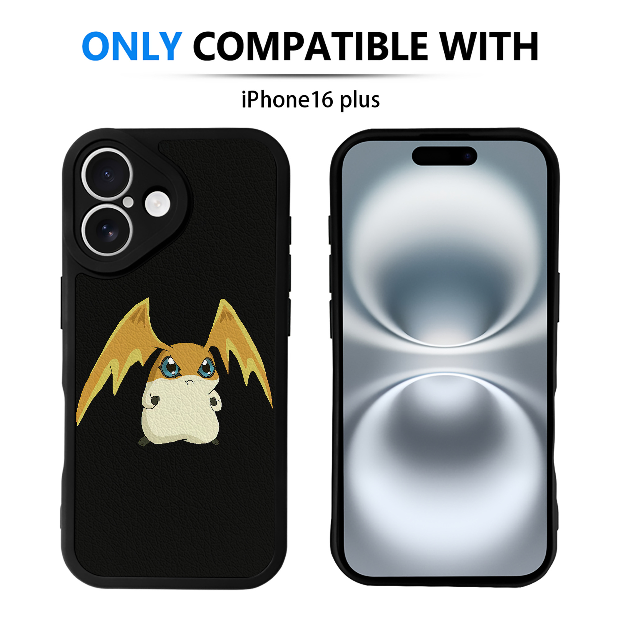 （画像用） Digimon デジタルモンスター/デジモン 【iPhone 16シリーズ対応】シリコンスマホケース（レザー調） 材質：シリコン
